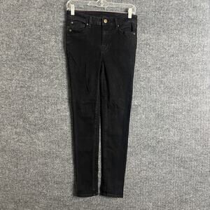 Matilda Jane Womens Skinny Jeans Sz 4 Black Cotton Blend Mid Rise Denim Stretch